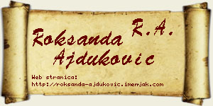 Roksanda Ajduković vizit kartica